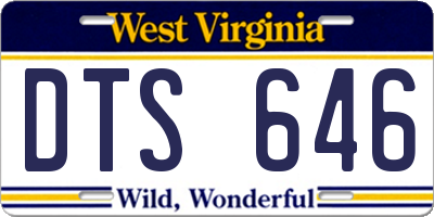 WV license plate DTS646