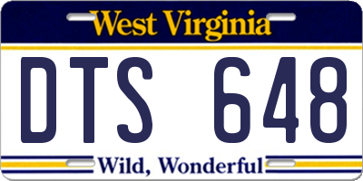WV license plate DTS648