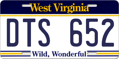 WV license plate DTS652