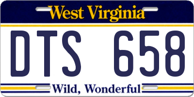 WV license plate DTS658