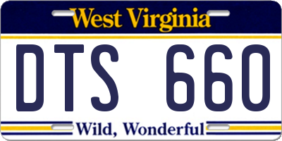 WV license plate DTS660