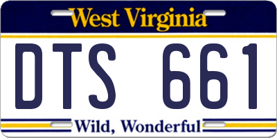 WV license plate DTS661