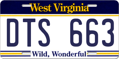 WV license plate DTS663