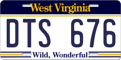 WV license plate DTS676