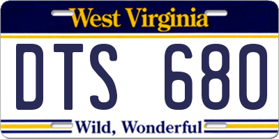 WV license plate DTS680