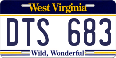 WV license plate DTS683