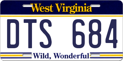 WV license plate DTS684