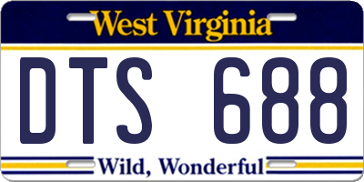 WV license plate DTS688