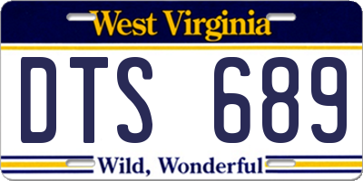 WV license plate DTS689