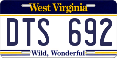 WV license plate DTS692