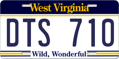 WV license plate DTS710