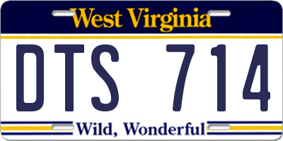 WV license plate DTS714