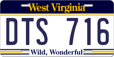 WV license plate DTS716