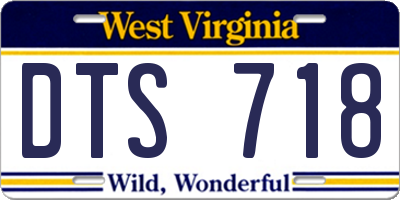 WV license plate DTS718