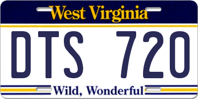 WV license plate DTS720
