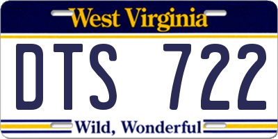 WV license plate DTS722