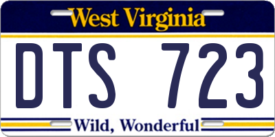 WV license plate DTS723