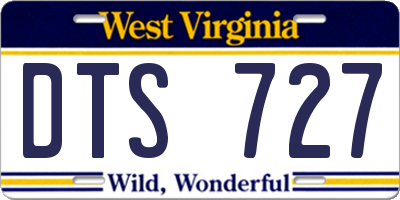 WV license plate DTS727
