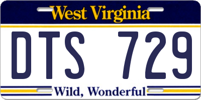 WV license plate DTS729