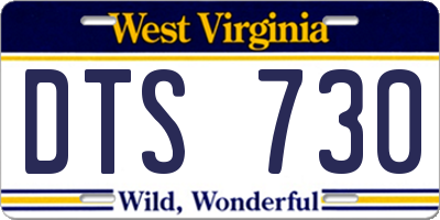 WV license plate DTS730
