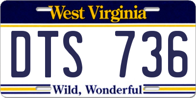 WV license plate DTS736