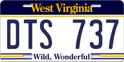WV license plate DTS737