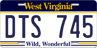WV license plate DTS745