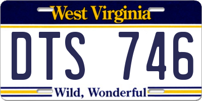 WV license plate DTS746