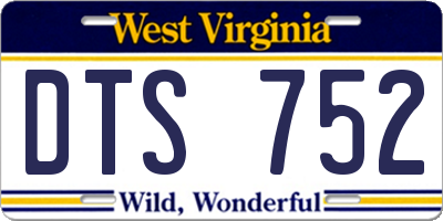 WV license plate DTS752