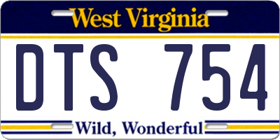 WV license plate DTS754
