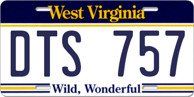 WV license plate DTS757