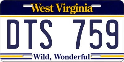 WV license plate DTS759