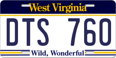 WV license plate DTS760
