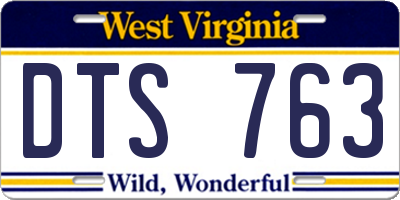 WV license plate DTS763