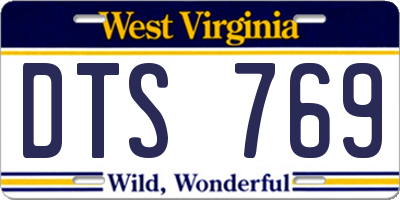 WV license plate DTS769