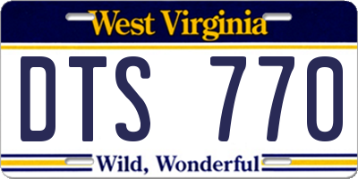 WV license plate DTS770