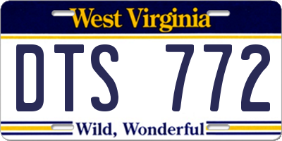 WV license plate DTS772