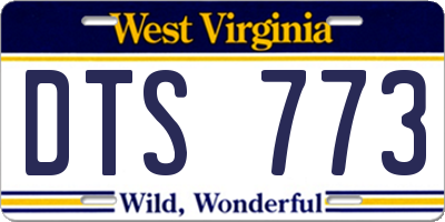 WV license plate DTS773