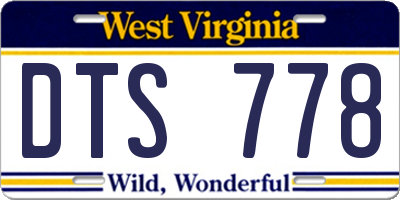WV license plate DTS778