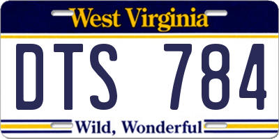 WV license plate DTS784
