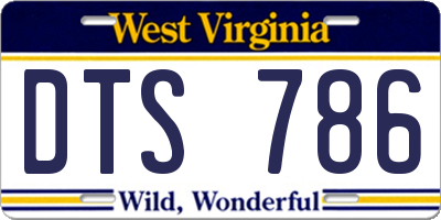 WV license plate DTS786
