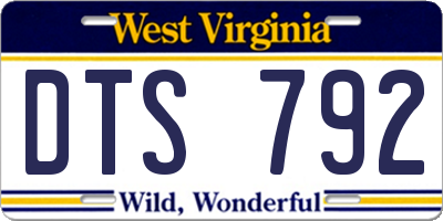 WV license plate DTS792