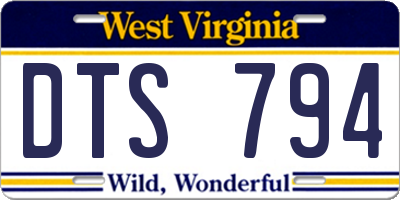 WV license plate DTS794