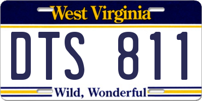 WV license plate DTS811