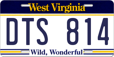WV license plate DTS814