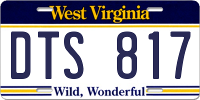 WV license plate DTS817