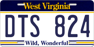 WV license plate DTS824
