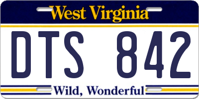 WV license plate DTS842