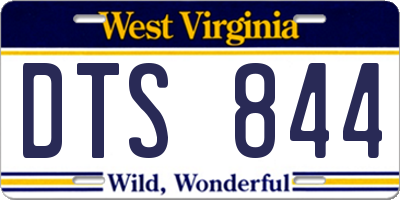 WV license plate DTS844