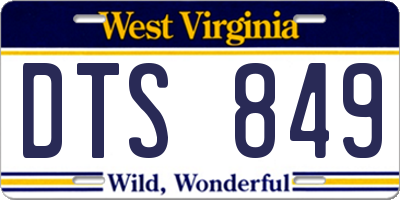 WV license plate DTS849